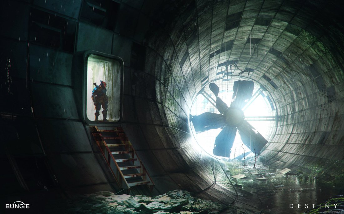 Destiny Earth Russian Cosmodrome tunnel breach concept art.jpg