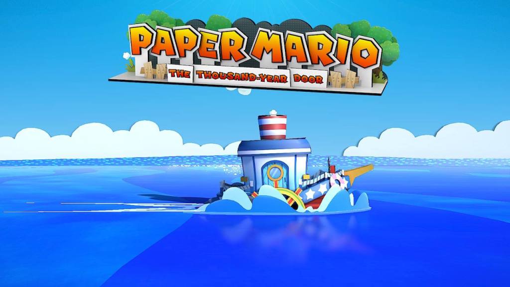 Opening title card for Paper Mario: The Thousand Year Door.
