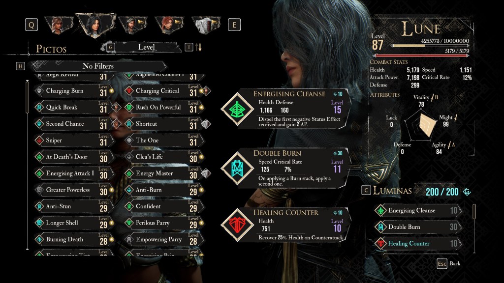 Another menu with an overwhelming amount of text on display.